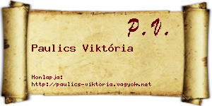 Paulics Viktória névjegykártya