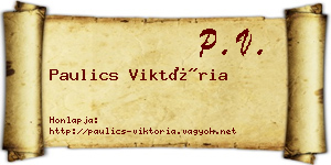 Paulics Viktória névjegykártya